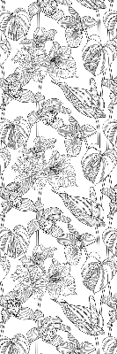 Blackout roller blind Sketched flowers