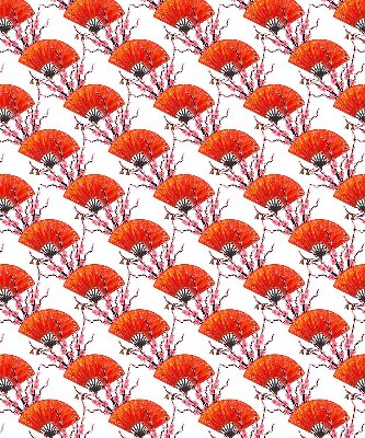 Blackout roller blind for window Red fans