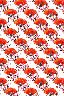 Blackout roller blind for window Red fans