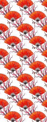 Blackout roller blind for window Red fans