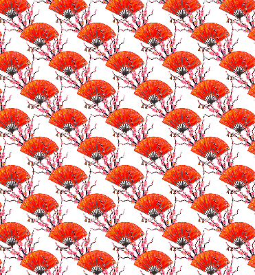 Blackout roller blind for window Red fans