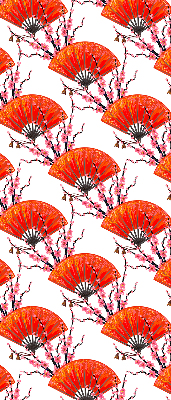 Blackout roller blind for window Red fans