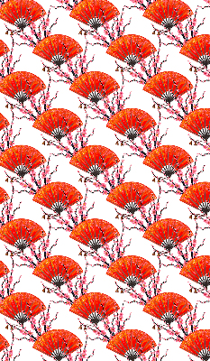 Blackout roller blind for window Red fans