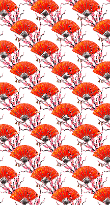 Blackout roller blind for window Red fans