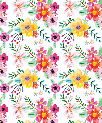 Fabric roller blind for window Painted flowers