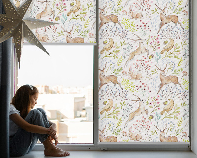 Blackout roller blind Roe deer and deer