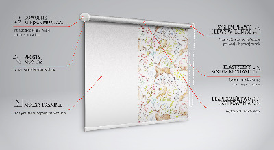 Blackout roller blind Roe deer and deer