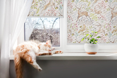 Blackout roller blind Roe deer and deer