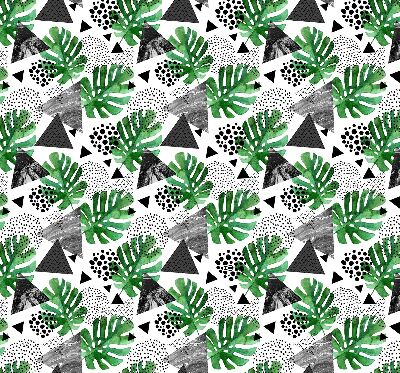 Blackout roller blind for window Leaves triangles dots
