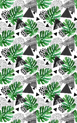 Blackout roller blind for window Leaves triangles dots