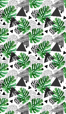 Blackout roller blind for window Leaves triangles dots