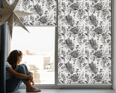 Fabric roller blind for window Drawn nature