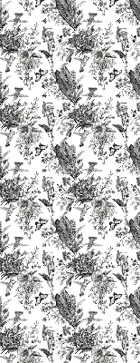 Fabric roller blind for window drawn nature design