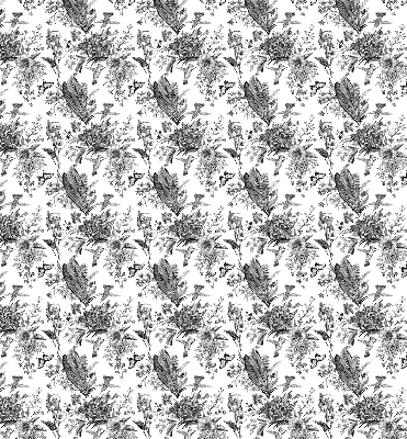 Fabric roller blind for window drawn nature design