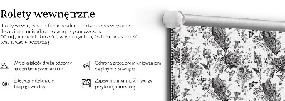 Fabric roller blind for window Drawn nature