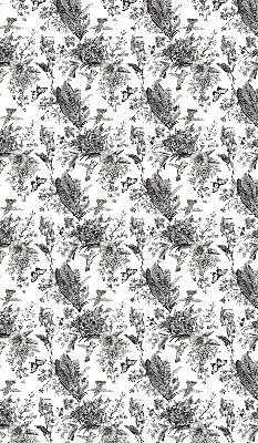 Fabric roller blind for window drawn nature design
