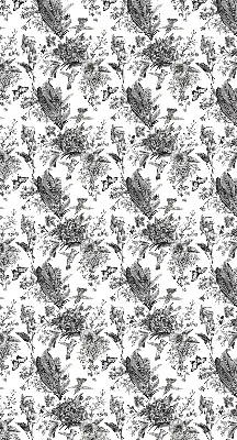 Fabric roller blind for window drawn nature design