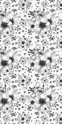 Blackout roller blind for window Drawn flower