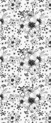 Blackout roller blind for window Drawn flower