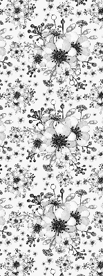 Blackout roller blind for window Drawn flower