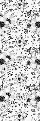 Blackout roller blind for window Drawn flower