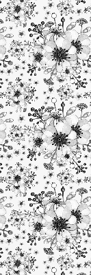Blackout roller blind for window Drawn flower