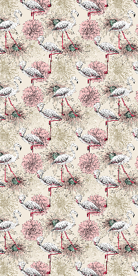 Blackout roller blind White flamingos