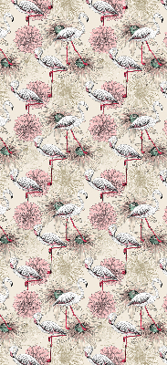 Blackout roller blind White flamingos