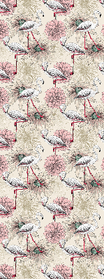 Blackout roller blind White flamingos