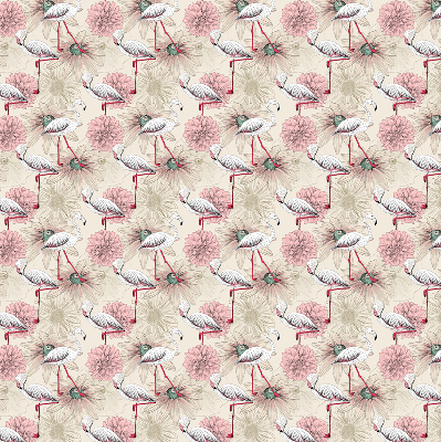 Blackout roller blind White flamingos