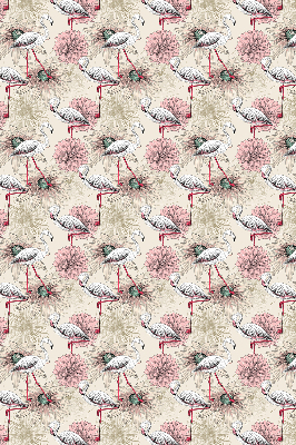 Blackout roller blind White flamingos