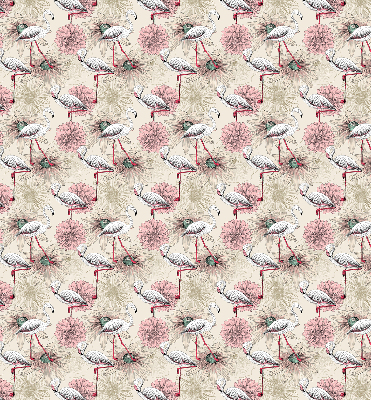 Blackout roller blind White flamingos