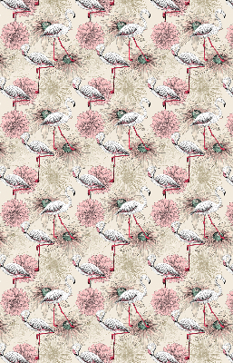 Blackout roller blind White flamingos