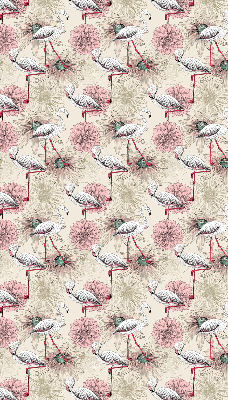 Blackout roller blind White flamingos