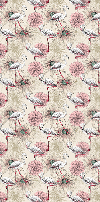 Blackout roller blind White flamingos