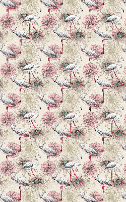Blackout roller blind White flamingos