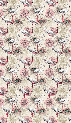 Blackout roller blind White flamingos