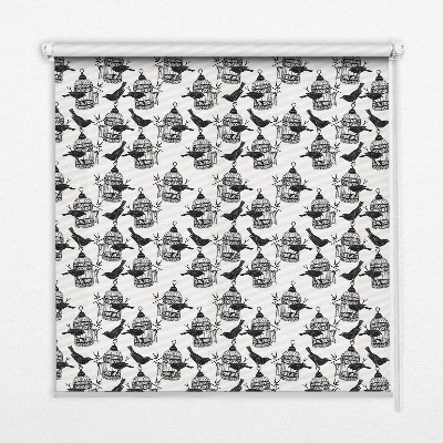 Blackout roller blind for window Black ravens