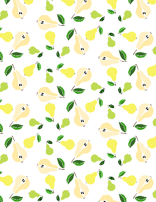 Fabric roller blind for window Pears