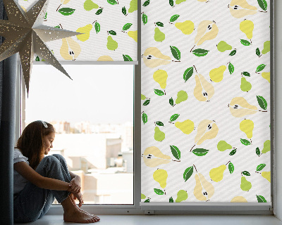 Fabric roller blind for window Pears