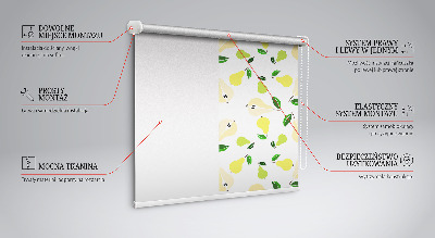 Fabric roller blind for window Pears