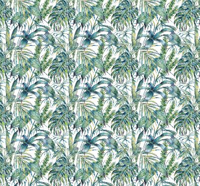 Blackout roller blind Tropical leaves