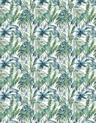 Blackout roller blind Tropical leaves