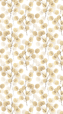 Blackout roller blind for window yellow branches pattern