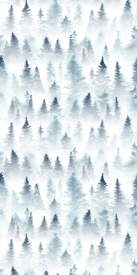 Fabric roller blind for window Forest in the fog