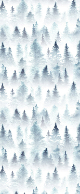 Fabric roller blind for window Forest in the fog