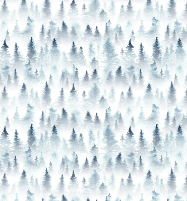 Fabric roller blind for window Forest in the fog