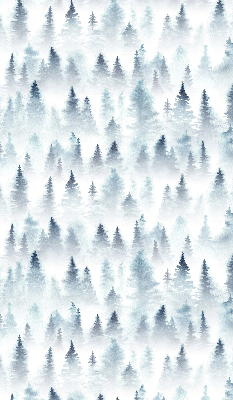 Fabric roller blind for window Forest in the fog