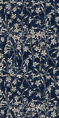 Fabric roller blind for window Flowers