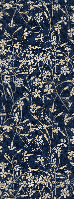 Fabric roller blind for window Flowers